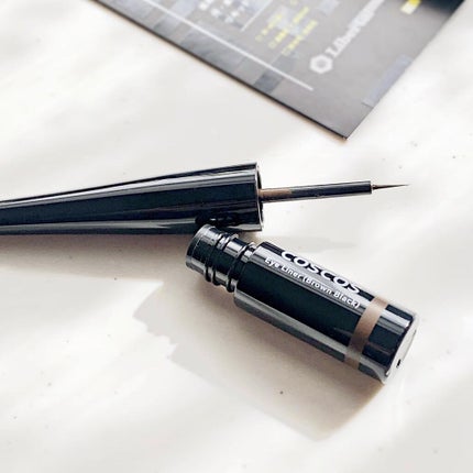 ロングラスティングアイライナー ブラウンブラック/COSCOS/リキッドアイライナーを使ったクチコミ(2枚目)