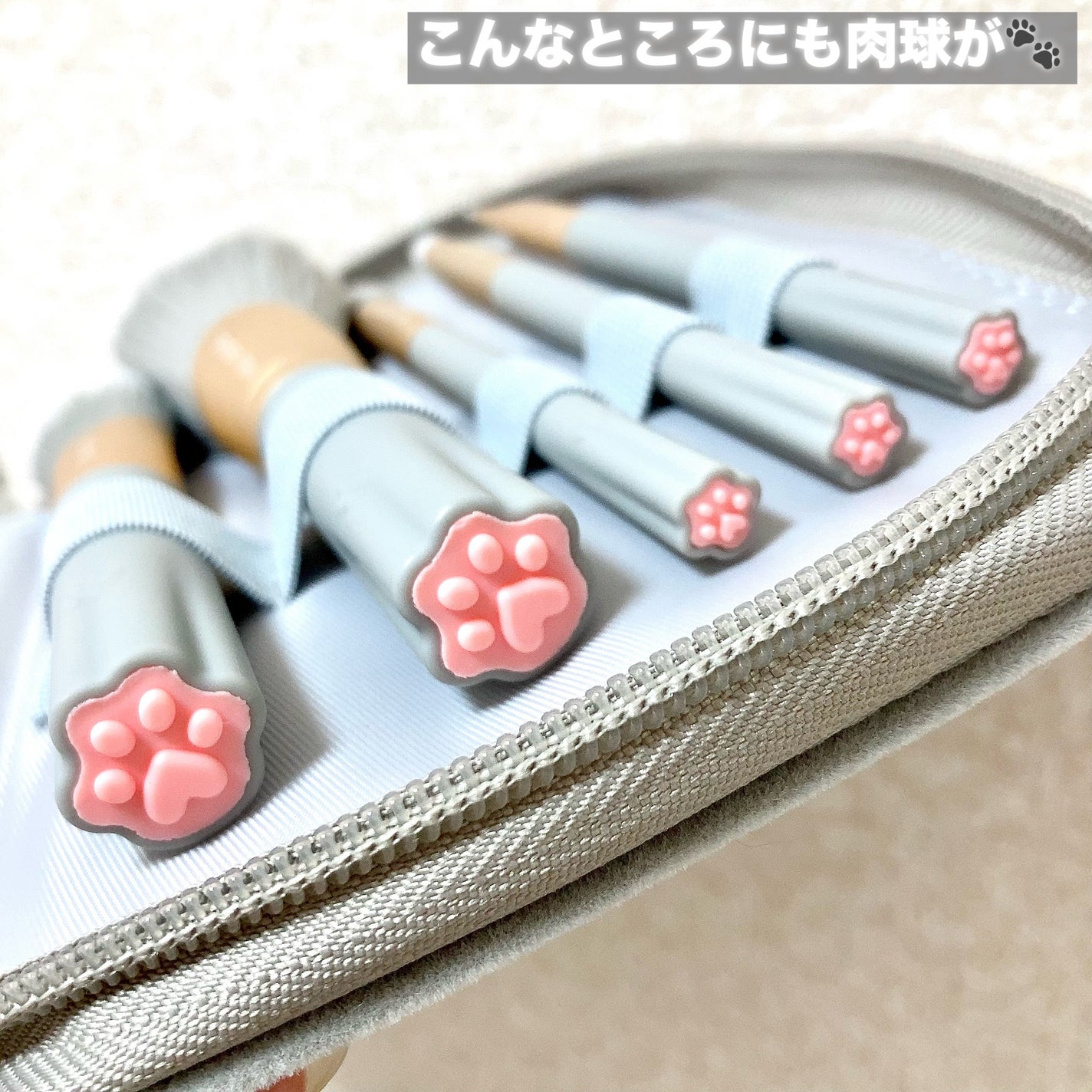 SIXPLUS メイクブラシ5本セット ハートペット/SIXPLUS/メイクブラシを使ったクチコミ(5枚目)