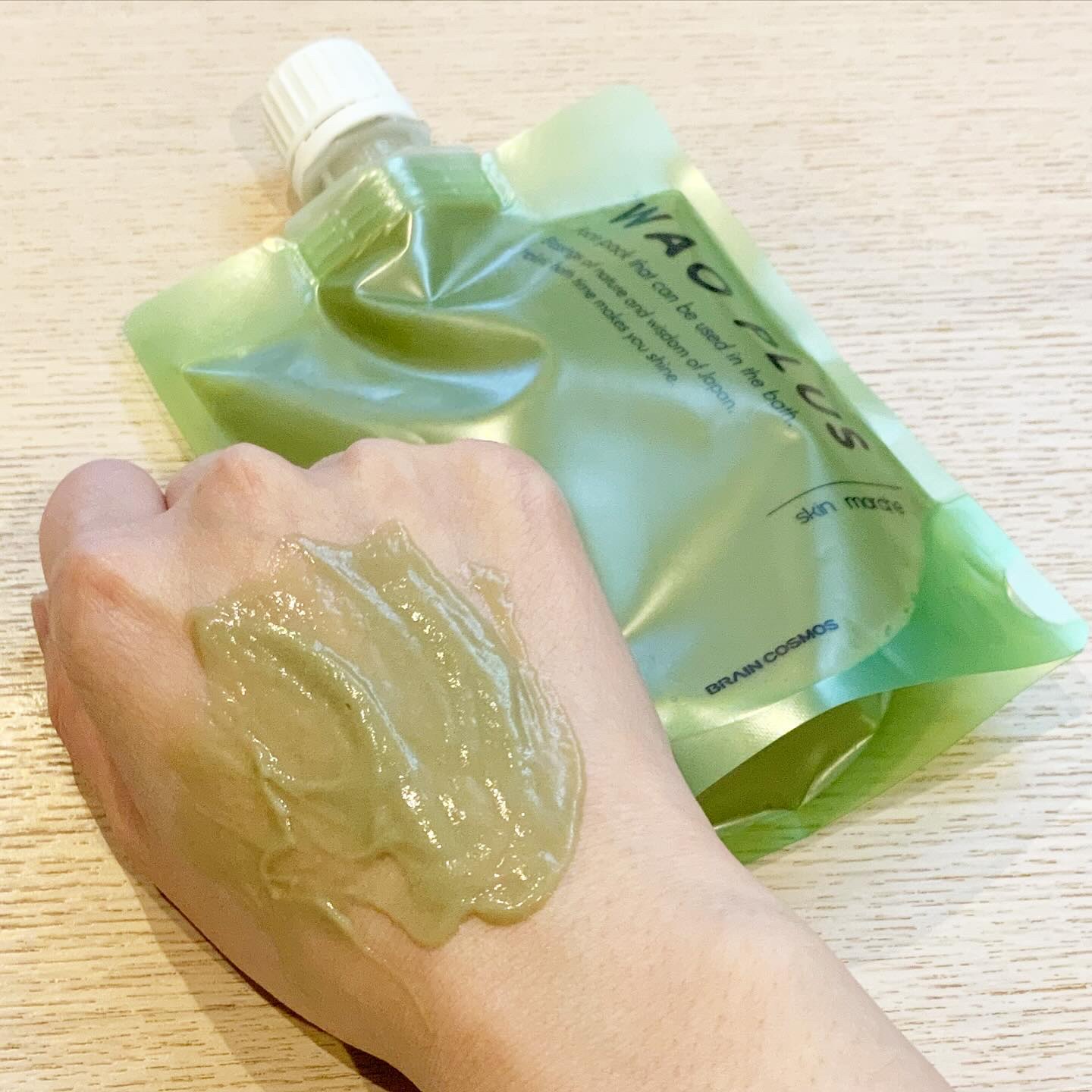 skinmarche WAOPLUS ハートリーフマグワートブースターマスク/ブレーンコスモス/洗い流すパック・マスクを使ったクチコミ（3枚目）