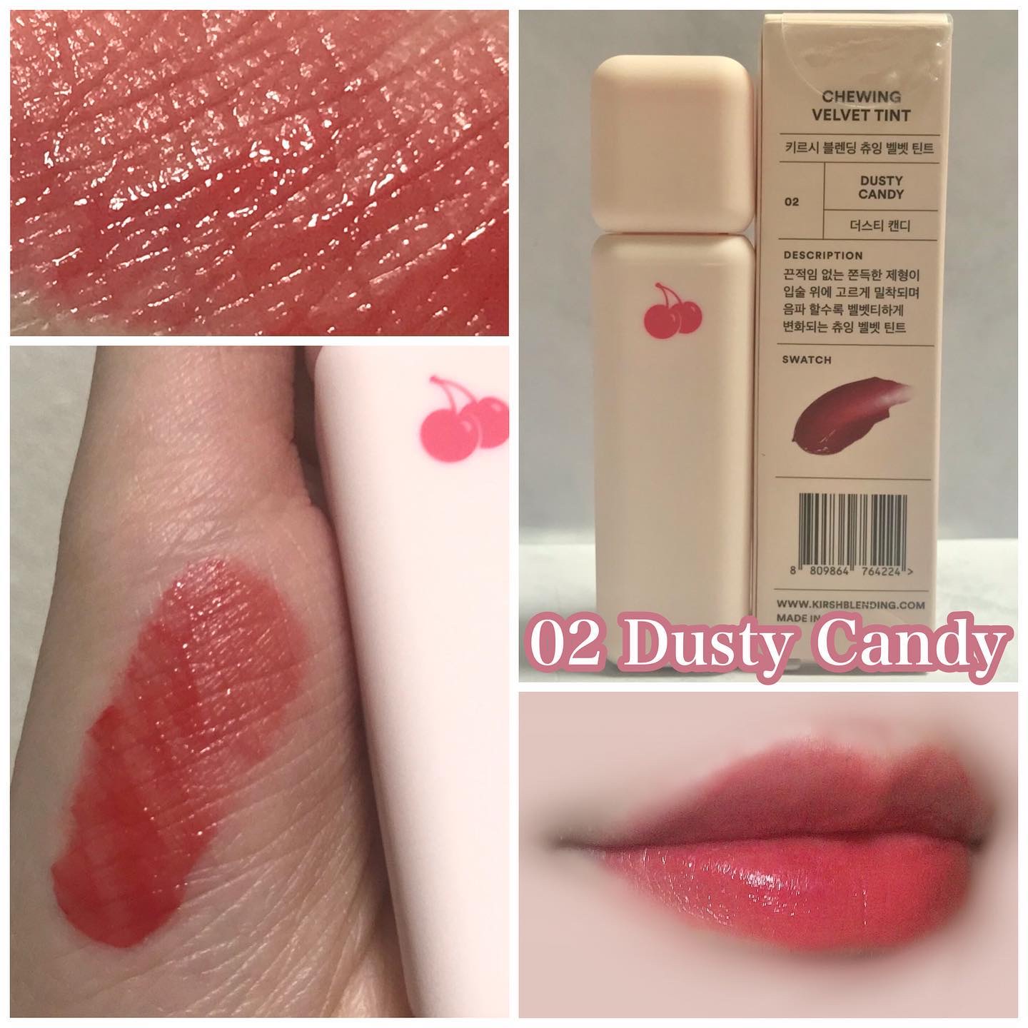 チューインガムベルベットティント 03 MARMALADE PEACH/KIRSH(キルシー)/リップティントを使ったクチコミ（3枚目）