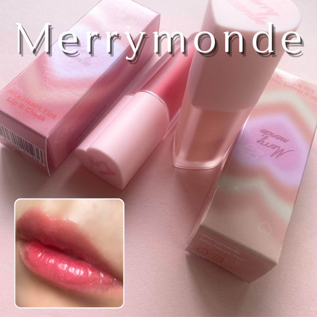ミルクハートティントリップアンドチーク/Merrymonde/リップティントを使ったクチコミ（1枚目）