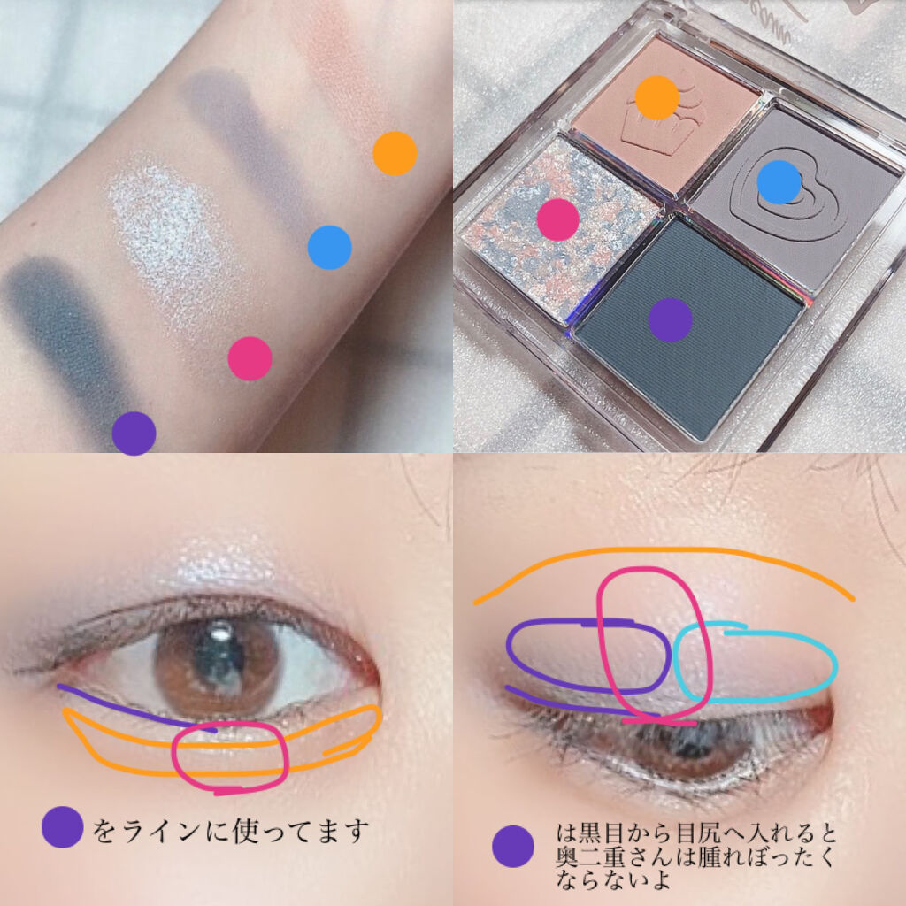 ZEESEAデザートコレクション４カラーアイシャドウパレット/ZEESEA/アイシャドウパレットを使ったクチコミ（3枚目）