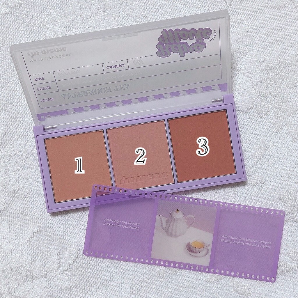 アイム アフタヌーンティー チークパレット/i’m meme/パウダーチークを使ったクチコミ（3枚目）