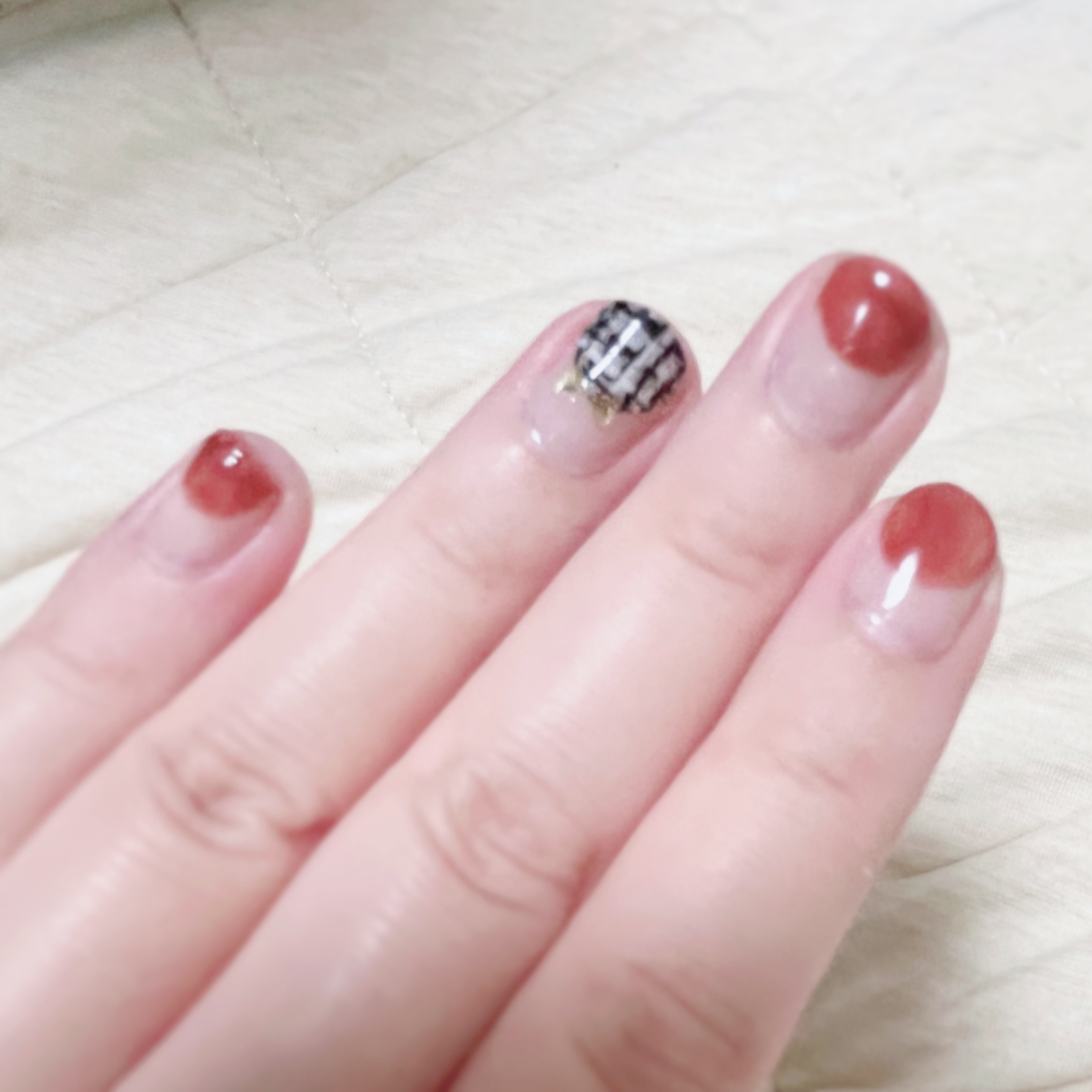 ネイルシール/セリア/ネイルシールを使ったクチコミ（1枚目）