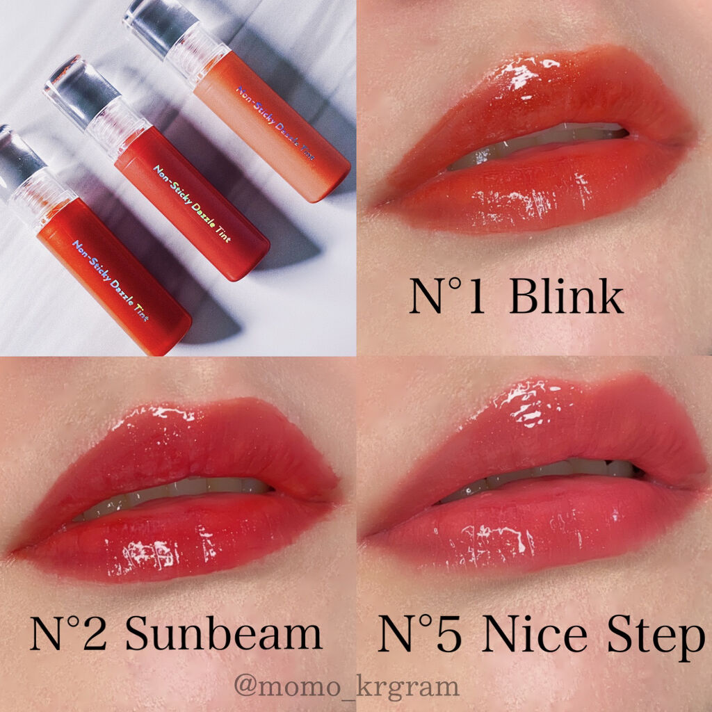 ノンスティッキーダズルティント N°5ナイスステップ【旧】/unleashia/リップティントを使ったクチコミ（1枚目）