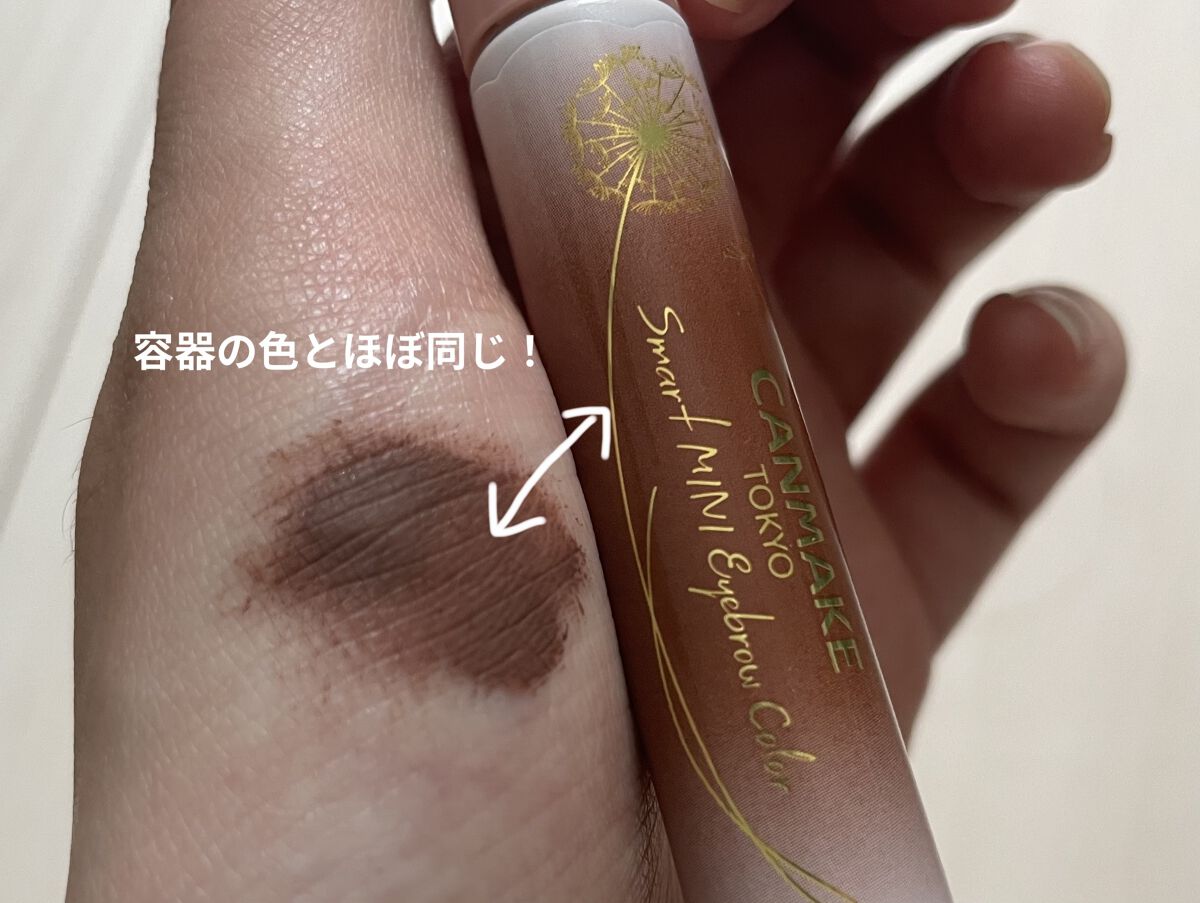 スマートミニアイブロウカラー 01 いつものブラウン/キャンメイク/眉マスカラを使ったクチコミ（2枚目）