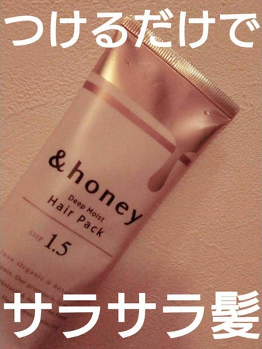  
★＆honey
    ディープモイスト ヘアパック1.5

花粉のせいか髪も顔もボロボロ…。
＆honeyシリーズはオイル大好きなので買ってみた。
普段アジエンスなのでシャンプー→これ→リンス順で