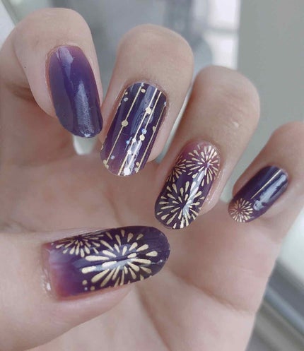 貼るジェルネイル/セリア/ネイルシールを使ったクチコミ(3枚目)