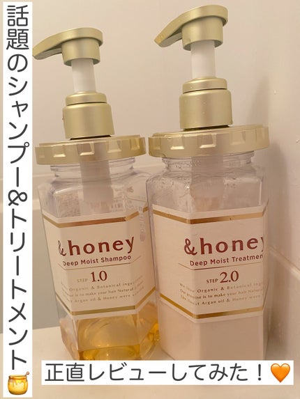 ディープモイスト シャンプー1.0/ヘアトリートメント2.0/&honey/市販シャンプーを使ったクチコミ(1枚目)