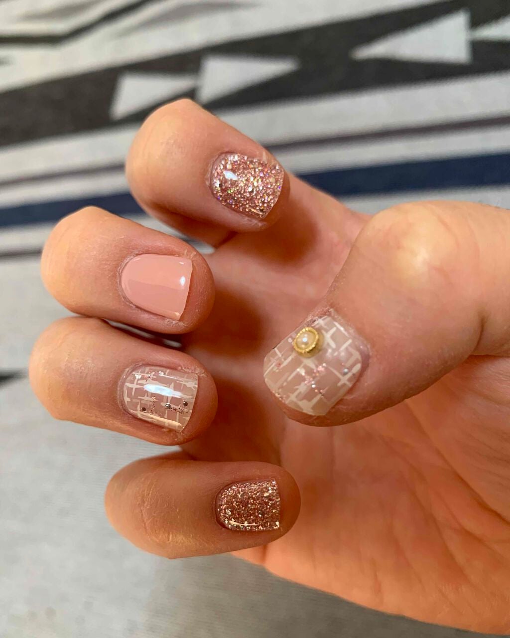 セミキュアジェルネイル(ハンド)/ohora/ネイルシールを使ったクチコミ(1枚目)