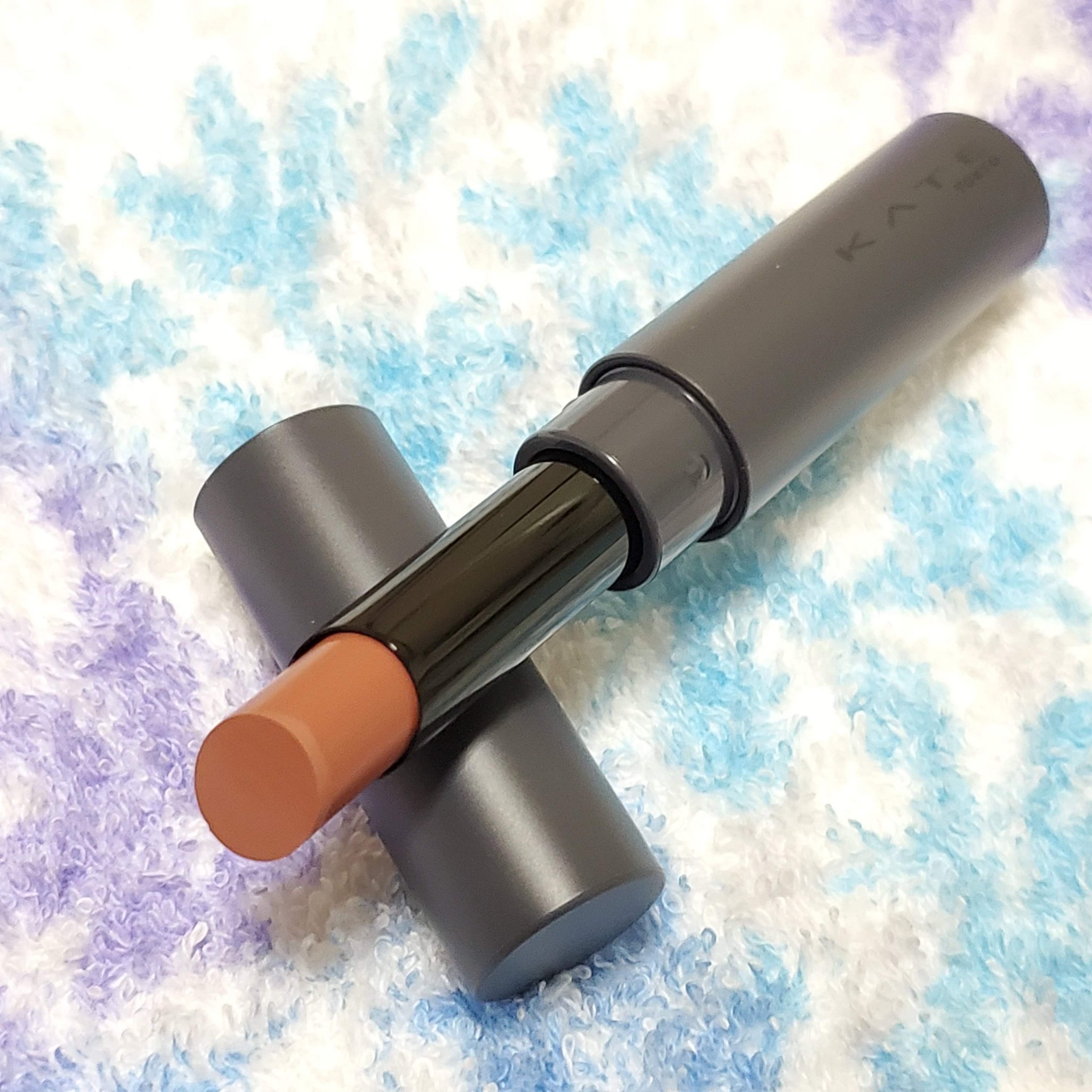 スチームマットヌードリップ EX-3 ピンクブラウン系【新月のエスプレッソ】/KATE/口紅を使ったクチコミ（2枚目）