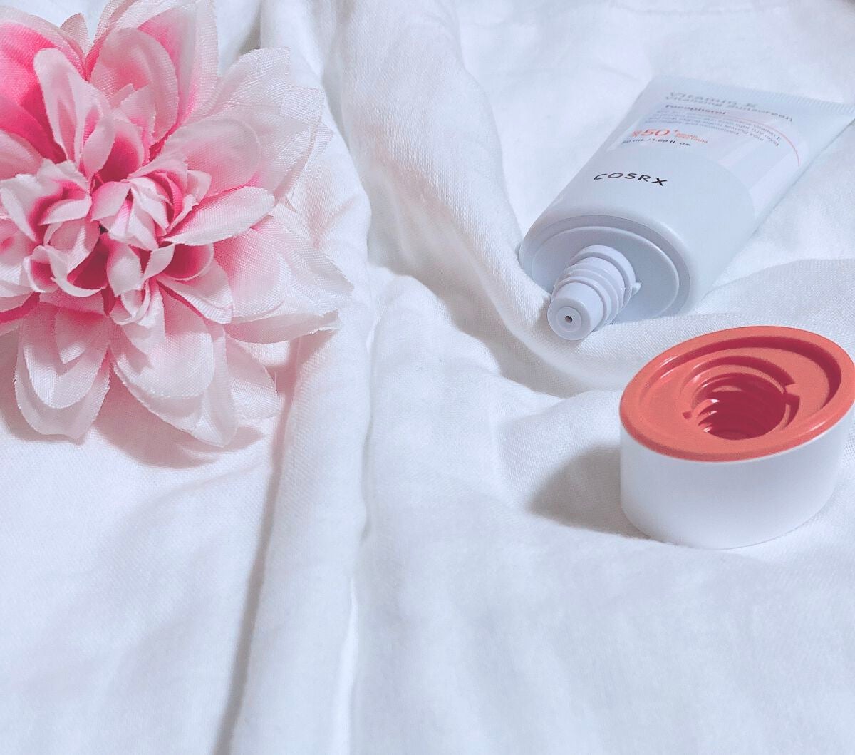 ビタミンEバイタライジングUVクリーム SFP50+/COSRX/日焼け止めクリームを使ったクチコミ(2枚目)