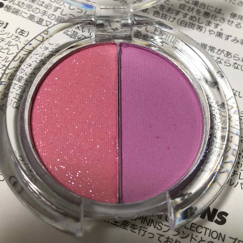 WHY NOT SPINNS 2色チーク ハイライトローライト ラベンダーピンク/DAISO/パウダーチークを使ったクチコミ（2枚目）