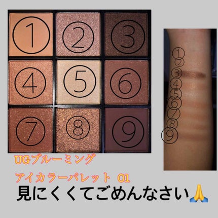 UR GLAM BLOOMING EYE COLOR PALETTE/U R GLAM/アイシャドウパレットを使ったクチコミ(2枚目)