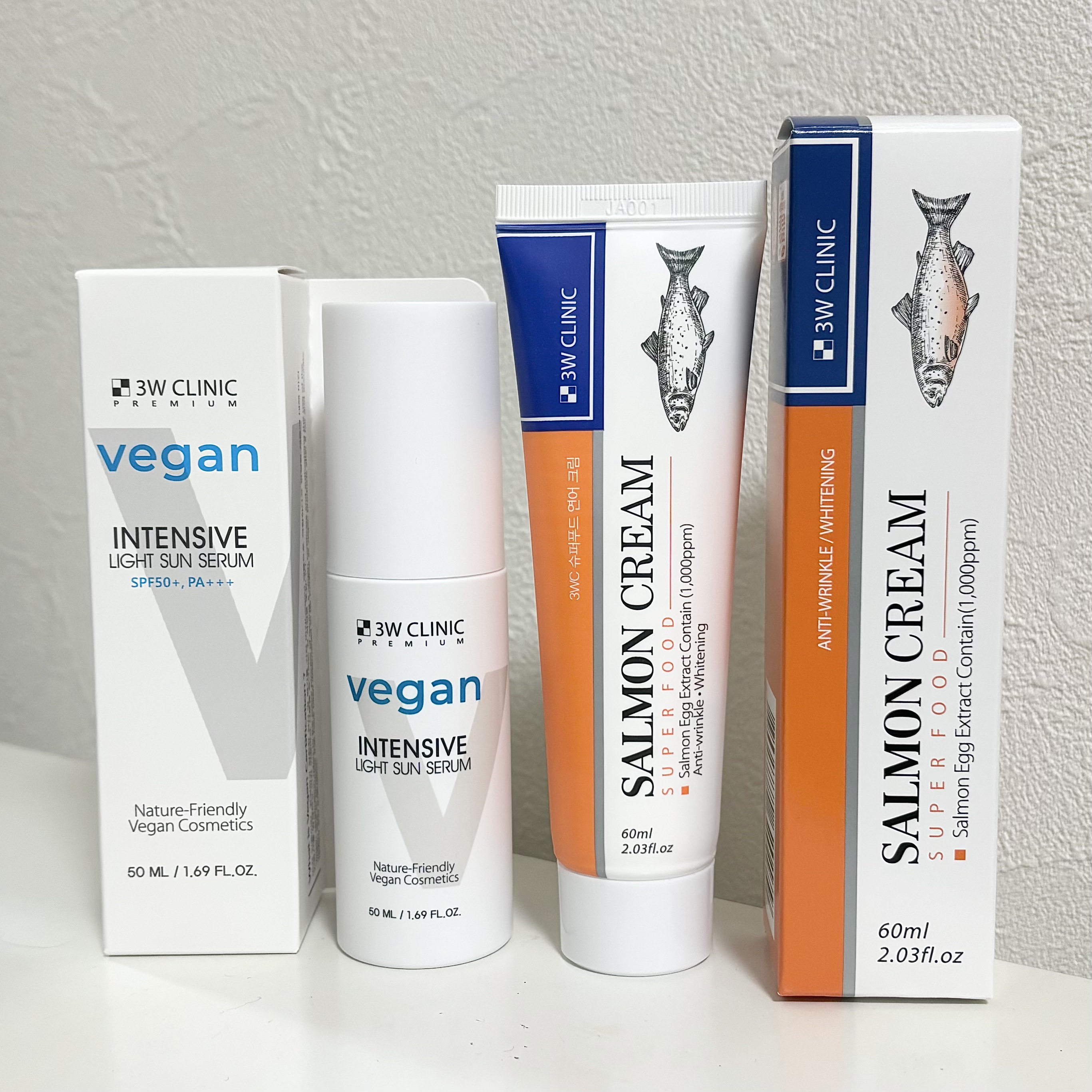 プレミアムヴィーガンインテンシブ ライトサンセラム/3W CLINIC(韓国)/日焼け止めミルクを使ったクチコミ（1枚目）