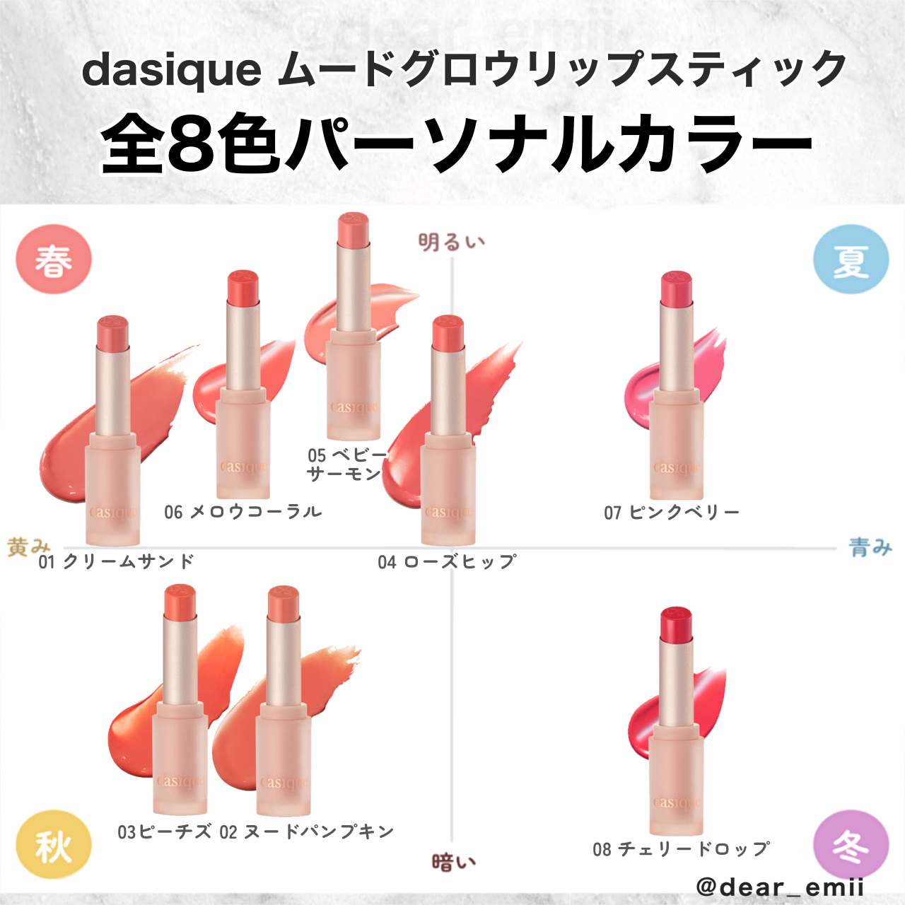 ムードグロウリップスティック 06 メロウコーラル/dasique/口紅を使ったクチコミ（1枚目）