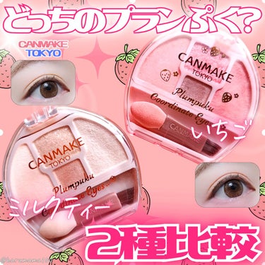 【人気のプランぷくどっちにする？カラースウォッチ！】

────────────────────────

CANMAKE
キャンメイク

プランぷくコーデアイズ

03 ミルクティプランぷく
04イチ