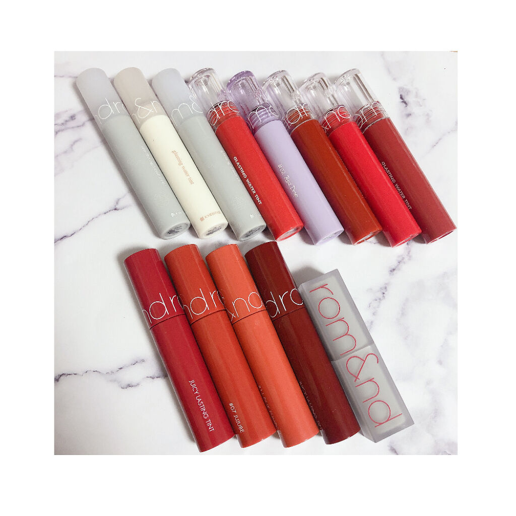 ジューシーラスティングティント/rom&nd/リップティントを使ったクチコミ（3枚目）