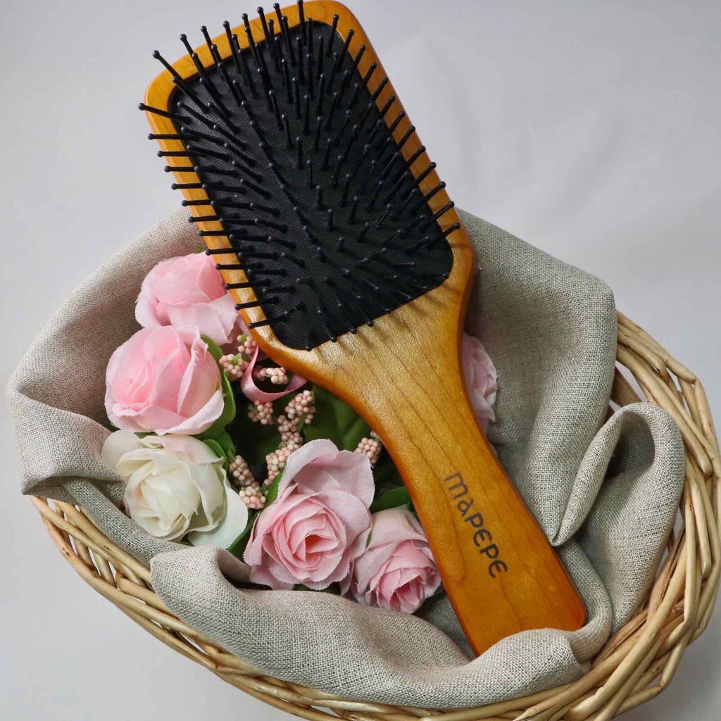 ふかふかクッションのミニパドルブラシ/マペペ/ヘアブラシを使ったクチコミ(1枚目)