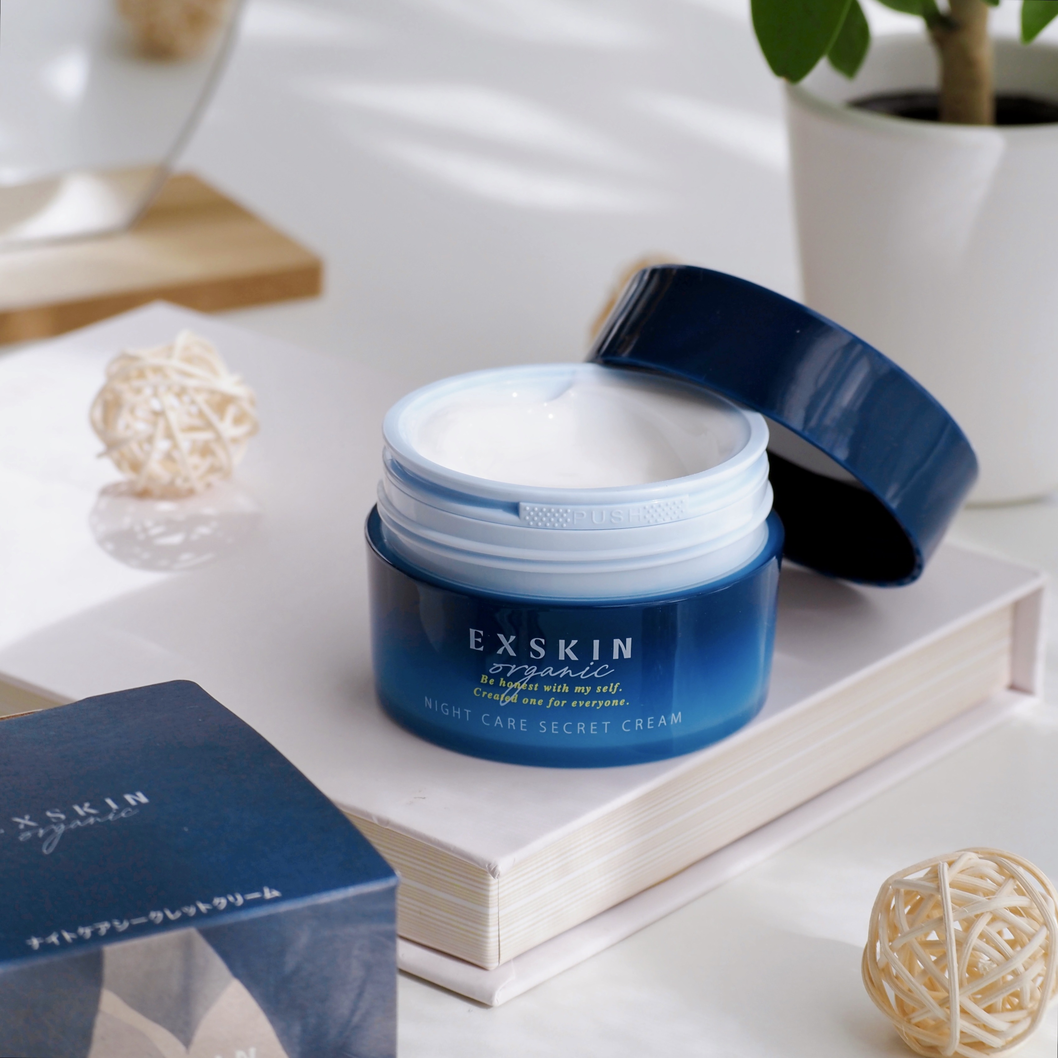 ナイトケアクリーム エクスキンオーガニック ナイトケアシークレットクリーム｜エクスキン
