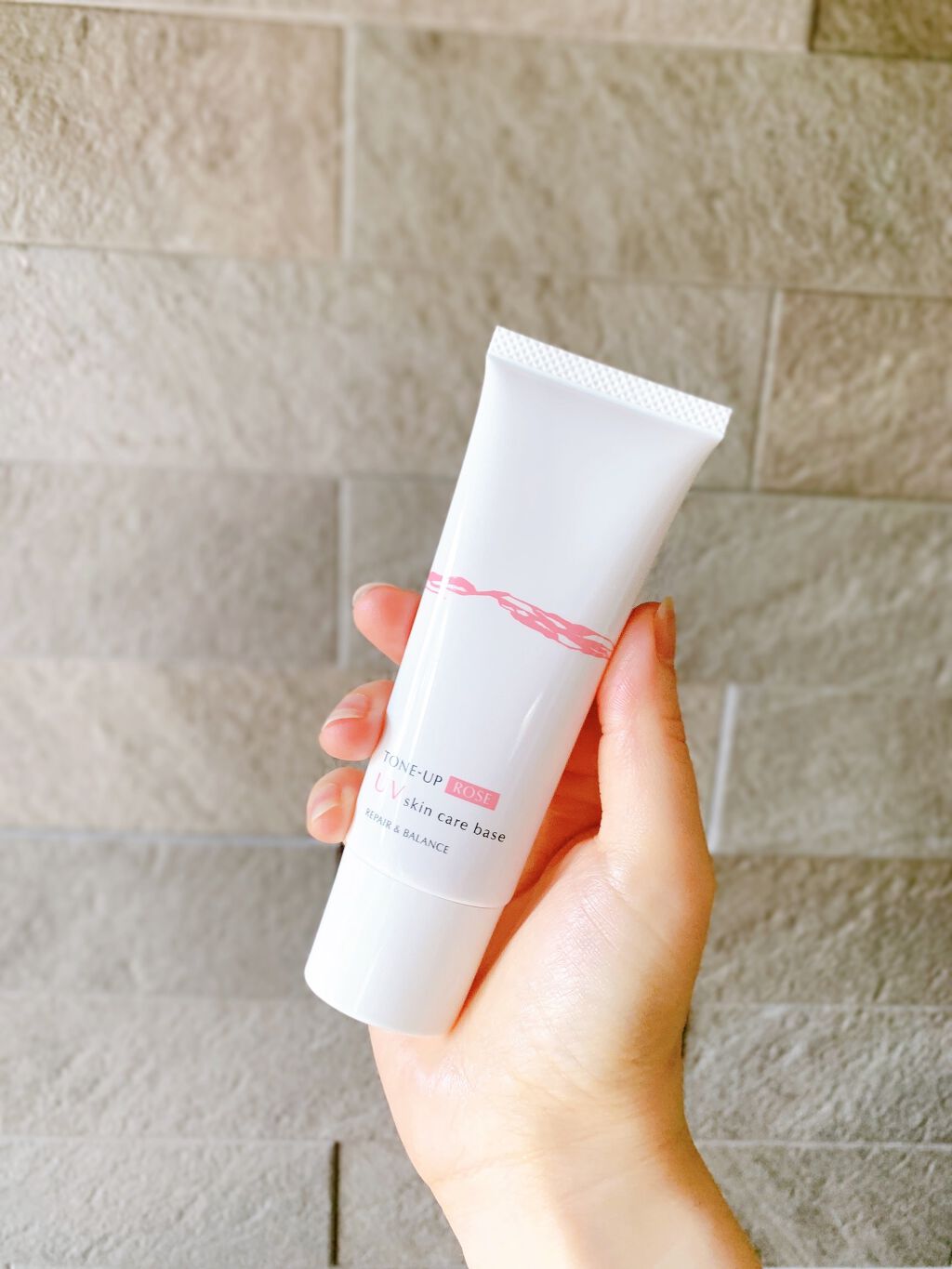 リペア＆バランス スキンケアUVベース＜トーンアップローズ＞/Repair&Balance/日焼け止めクリームを使ったクチコミ（2枚目）