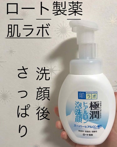 🌟洗い上がりさっぱりなのに潤う！

皆さんこんばんは！！！
今回私が紹介するのは

ロート製薬 肌ラボ
極潤 ヒアルロン酸泡洗顔
です！

泡洗顔ココ最近好きで、買う時に泡洗顔をよく見てしまいます（笑）