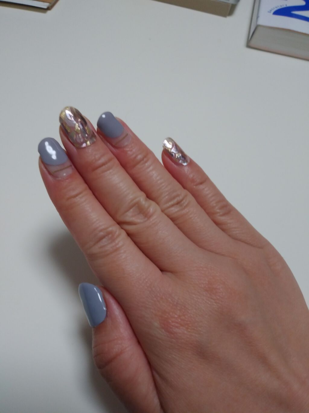 セミキュアジェルネイル(ハンド)/ohora/ネイルシールを使ったクチコミ(2枚目)