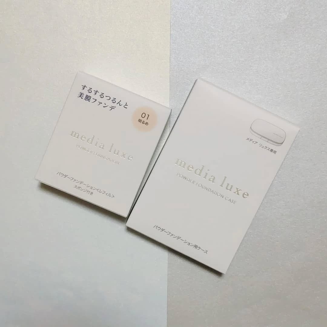 パウダーファンデーション/media luxe/パウダーファンデーションを使ったクチコミ（1枚目）