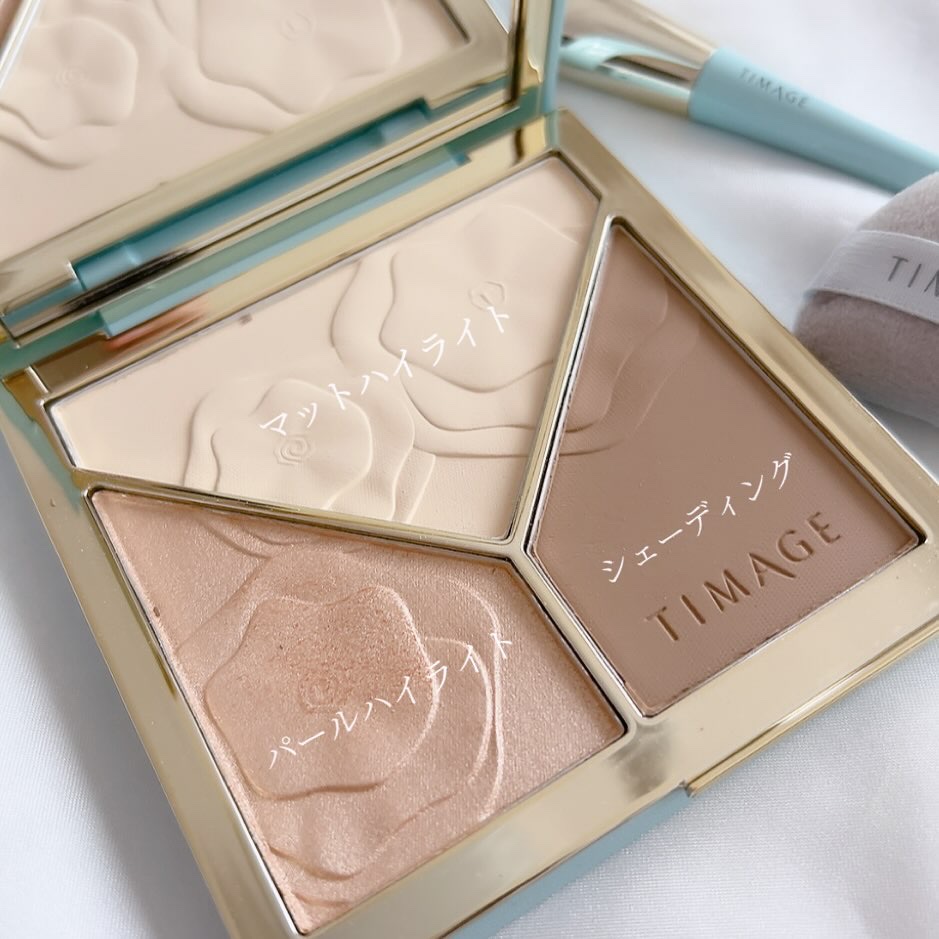 ハイライトシェーディングパレット/TIMAGE/パウダーハイライトを使ったクチコミ（3枚目）
