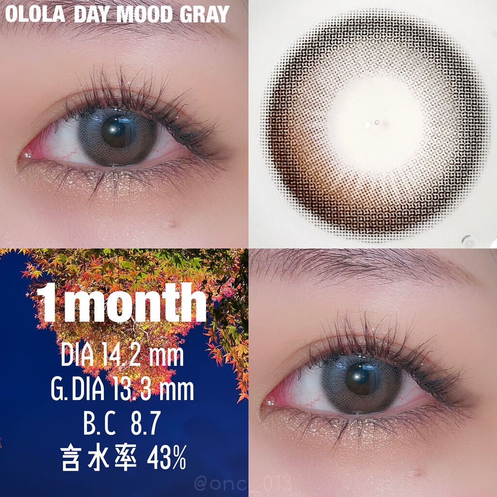 デームードグレーマンスリー (DAYMOOD GRAY monthly)/OLOLA/1ヶ月(1MONTH)カラコンを使ったクチコミ(2枚目)