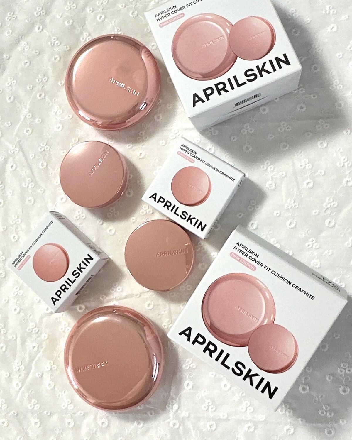 ハイパーカバーフィットクッション ピンク（桜エディション）/APRILSKIN/クッションファンデーションを使ったクチコミ（2枚目）