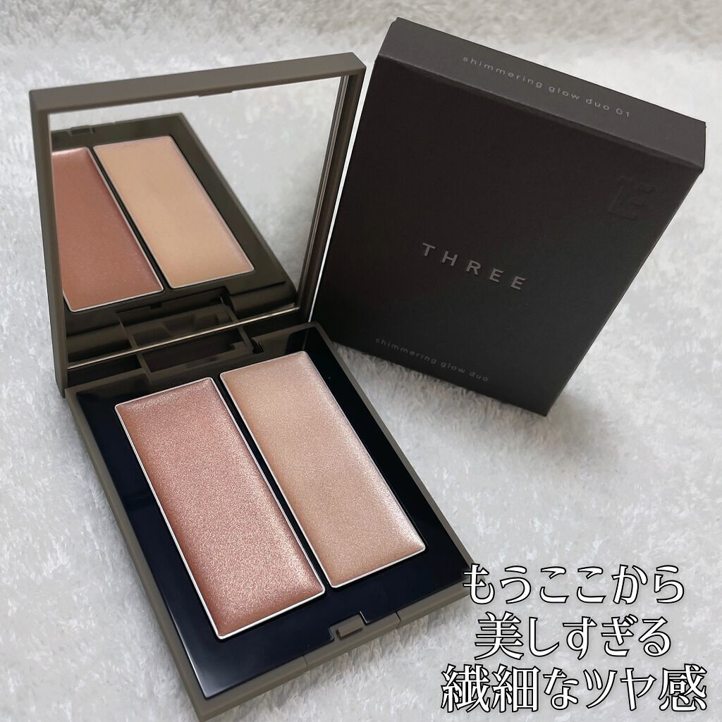 THREE シマリング グロー デュオ/THREE/クリームハイライトを使ったクチコミ（2枚目）