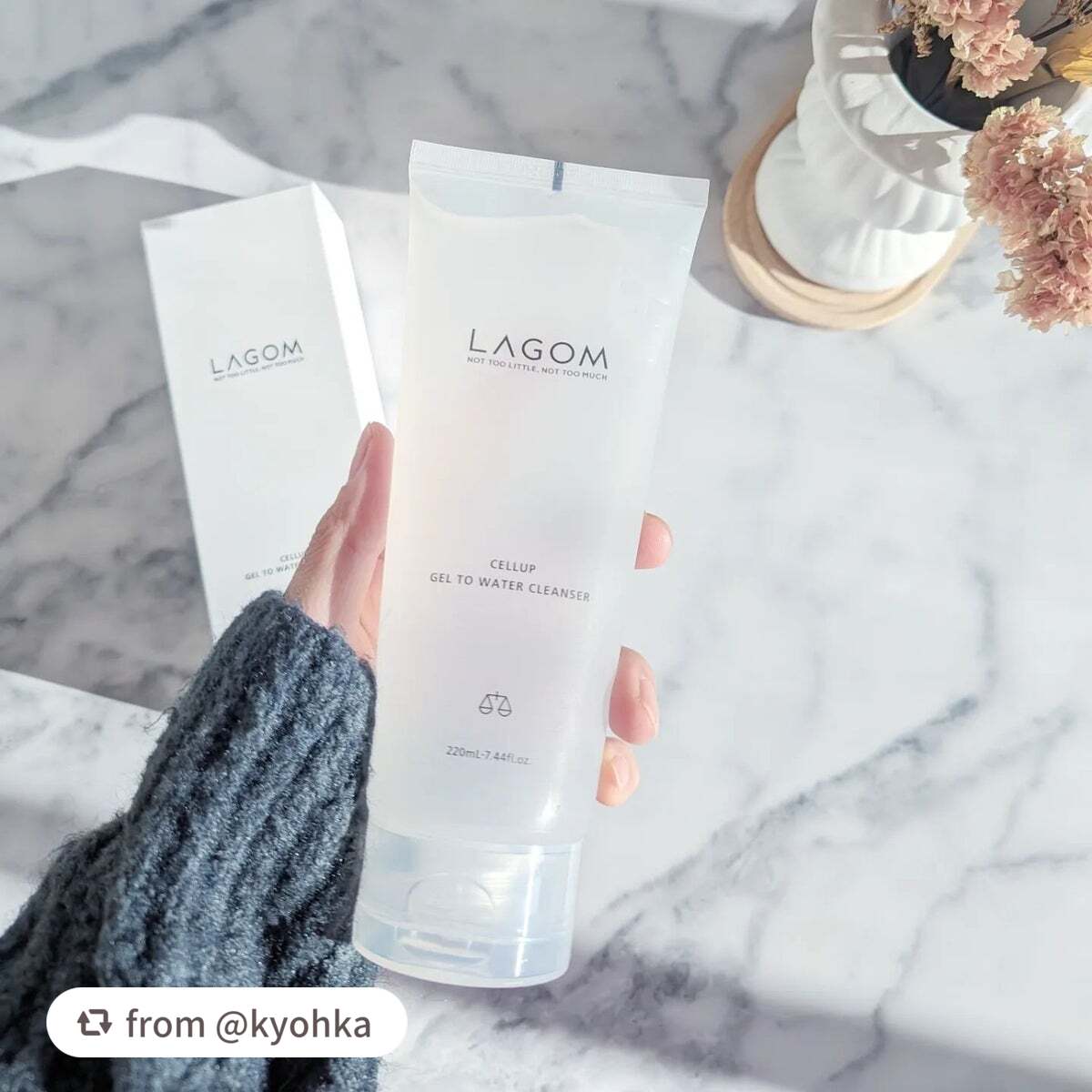 ラゴム ジェルトゥウォーター クレンザー(朝用洗顔)/LAGOM /その他洗顔料を使ったクチコミ(3枚目)