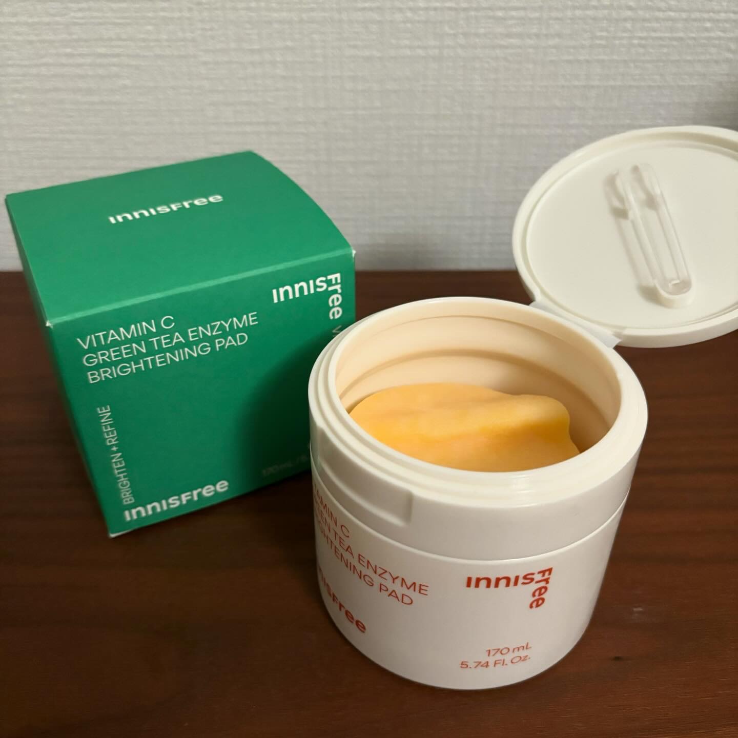 ビタC グリーンティーエンザイム ブライト パッド/innisfree/トナーパッドを使ったクチコミ（2枚目）