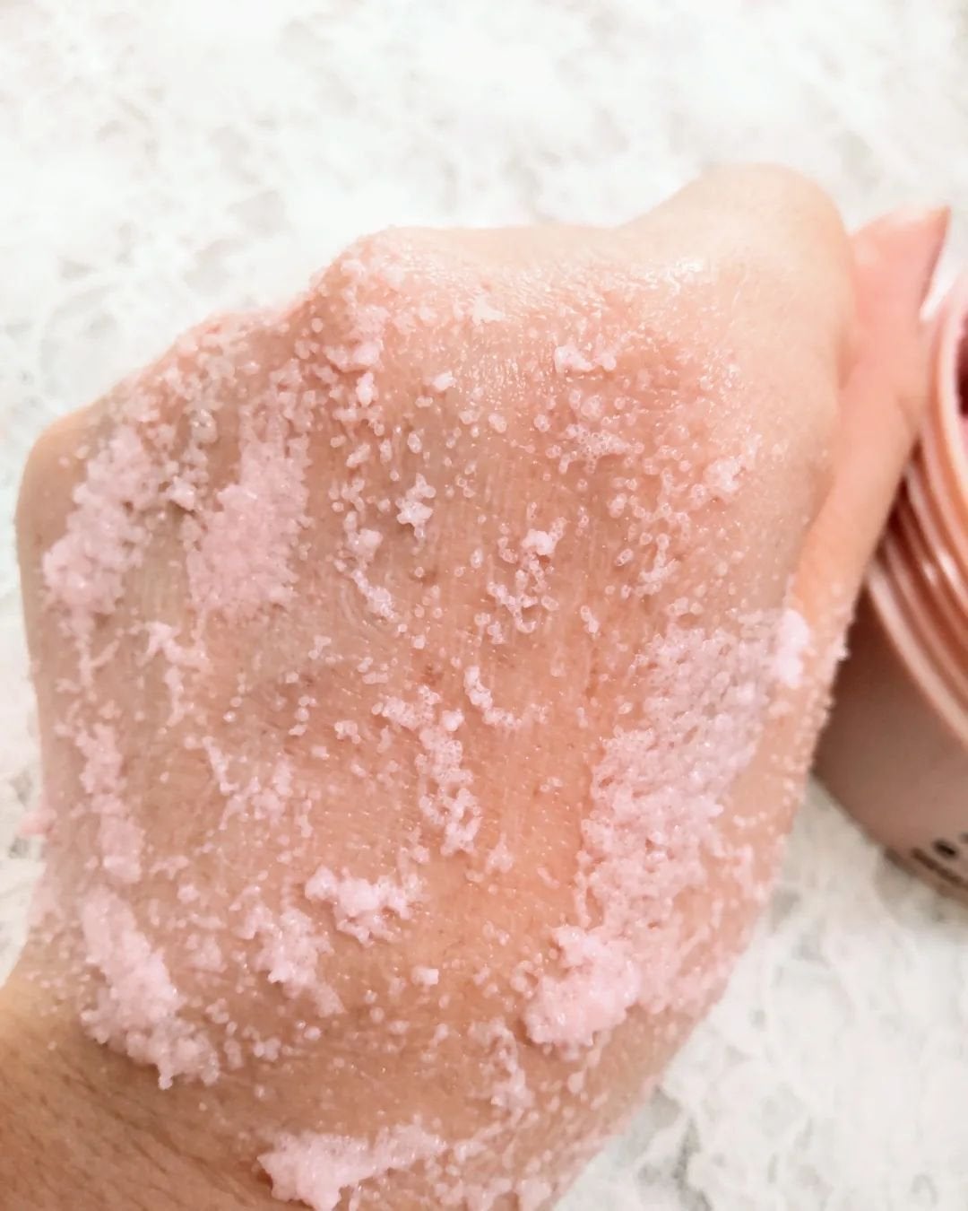 Q+Me スウィート ボム タラソ スクラブ/AGARISM/バスト・ヒップケアを使ったクチコミ(5枚目)