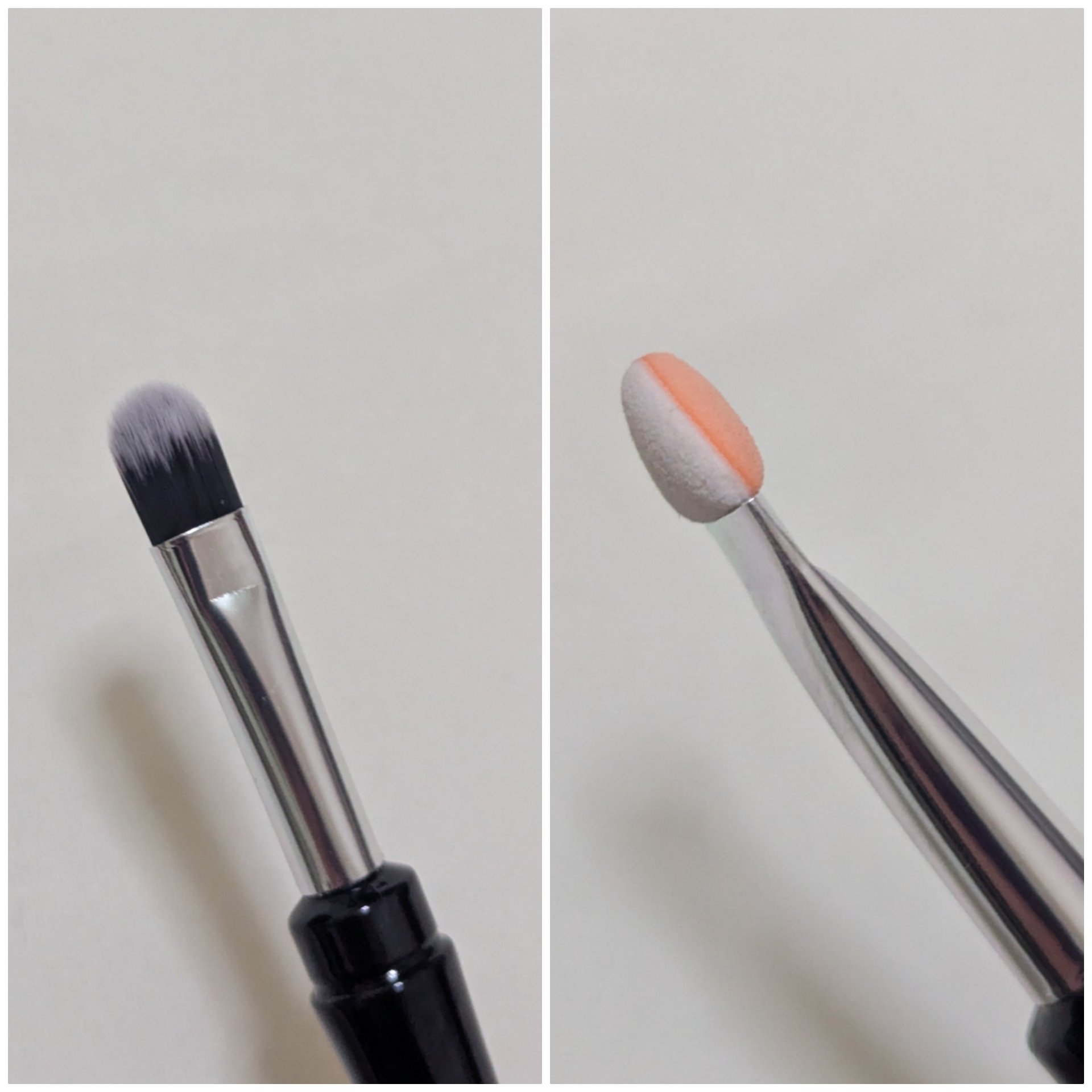 アイシャドウブラシ2typeキャップ付/セリア/メイクアップキットを使ったクチコミ（3枚目）