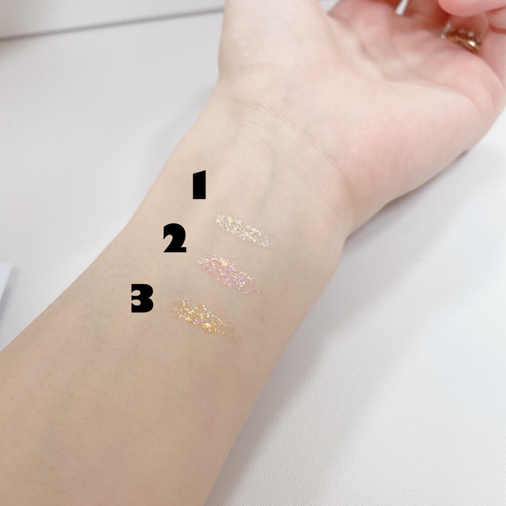 リキッド グリッター シャドウ/rom&amp;nd/グリッターを使ったクチコミ（3枚目）