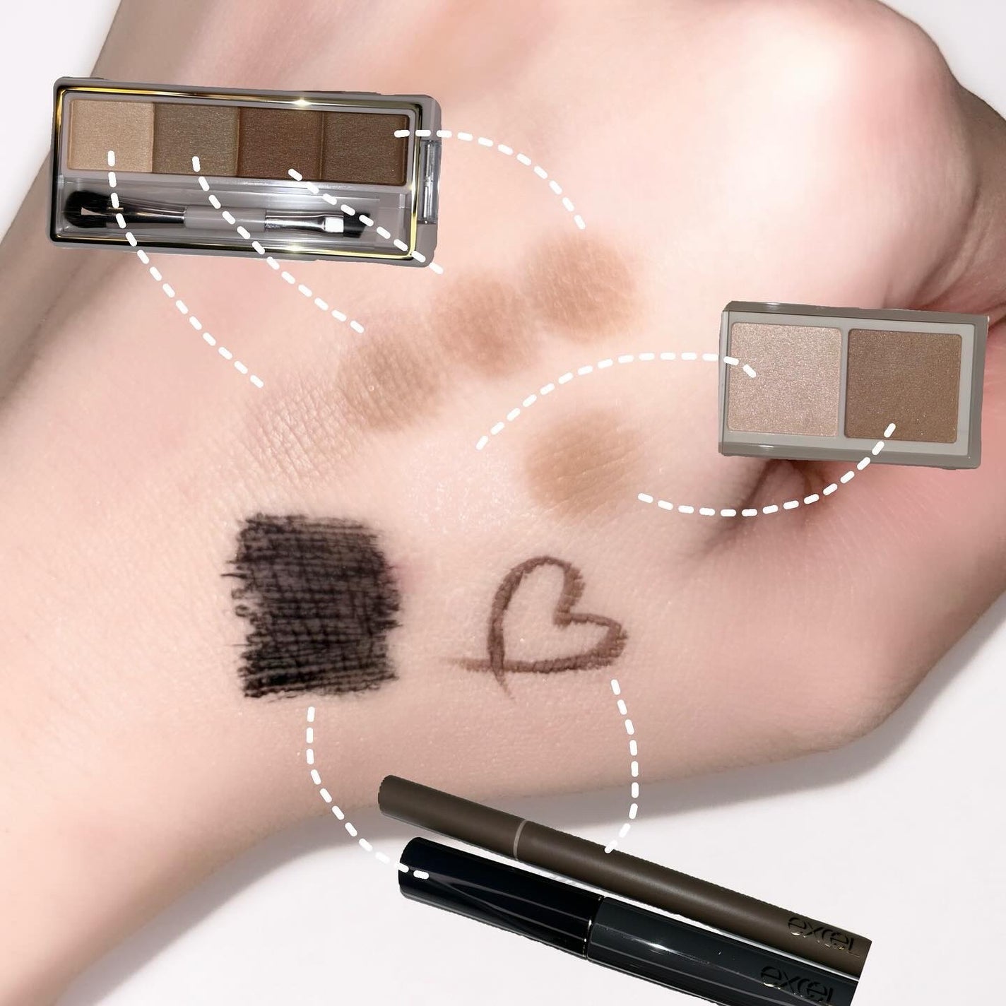 カラーエディットパウダーブロウ/excel/パウダーアイブロウを使ったクチコミ(3枚目)