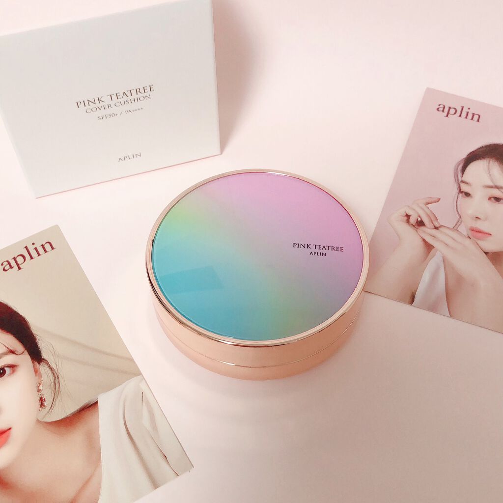 ピンクティーツリーカバークッション/APLIN/クッションファンデーションを使ったクチコミ(6枚目)