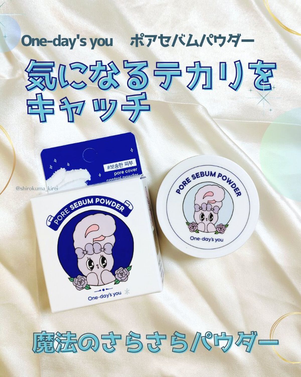 ポアセバムパウダー/One-day's you/ルースパウダーを使ったクチコミ（1枚目）