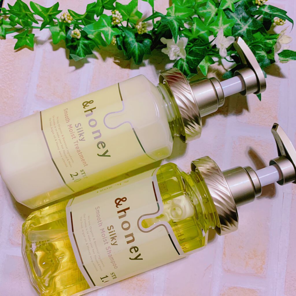 シルキー スムースモイスチャー シャンプー 1.0/ヘアトリートメント 2.0/&honey/市販シャンプーを使ったクチコミ(1枚目)