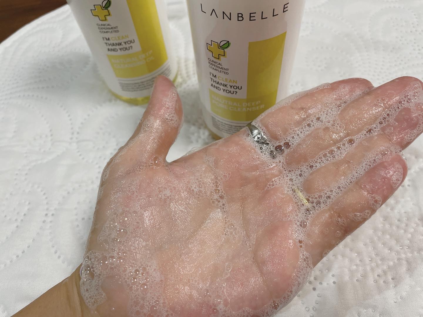 ナチュラルディープクレンジングオイル/LANBELLE/オイルクレンジングを使ったクチコミ（3枚目）