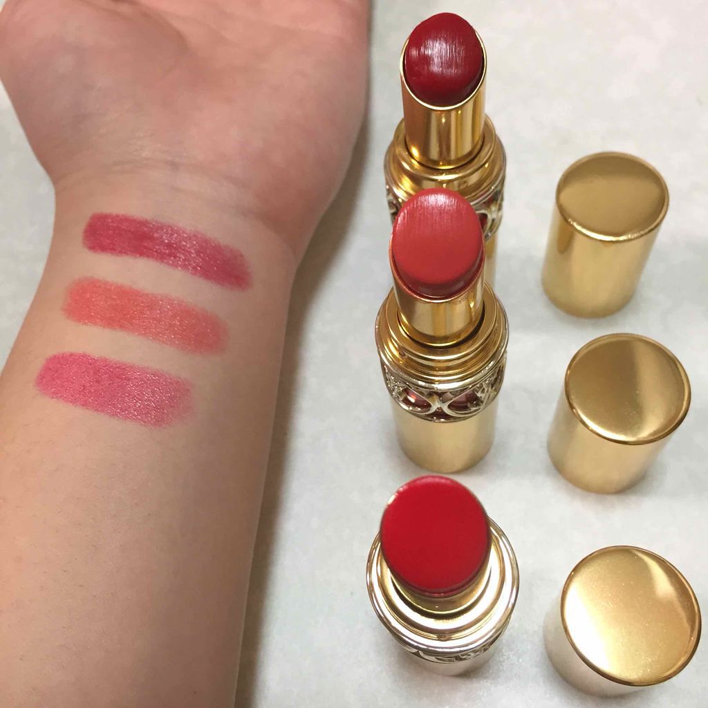 ルージュ ヴォリュプテ シャイン/YVES SAINT LAURENT BEAUTE/口紅を使ったクチコミ（2枚目）