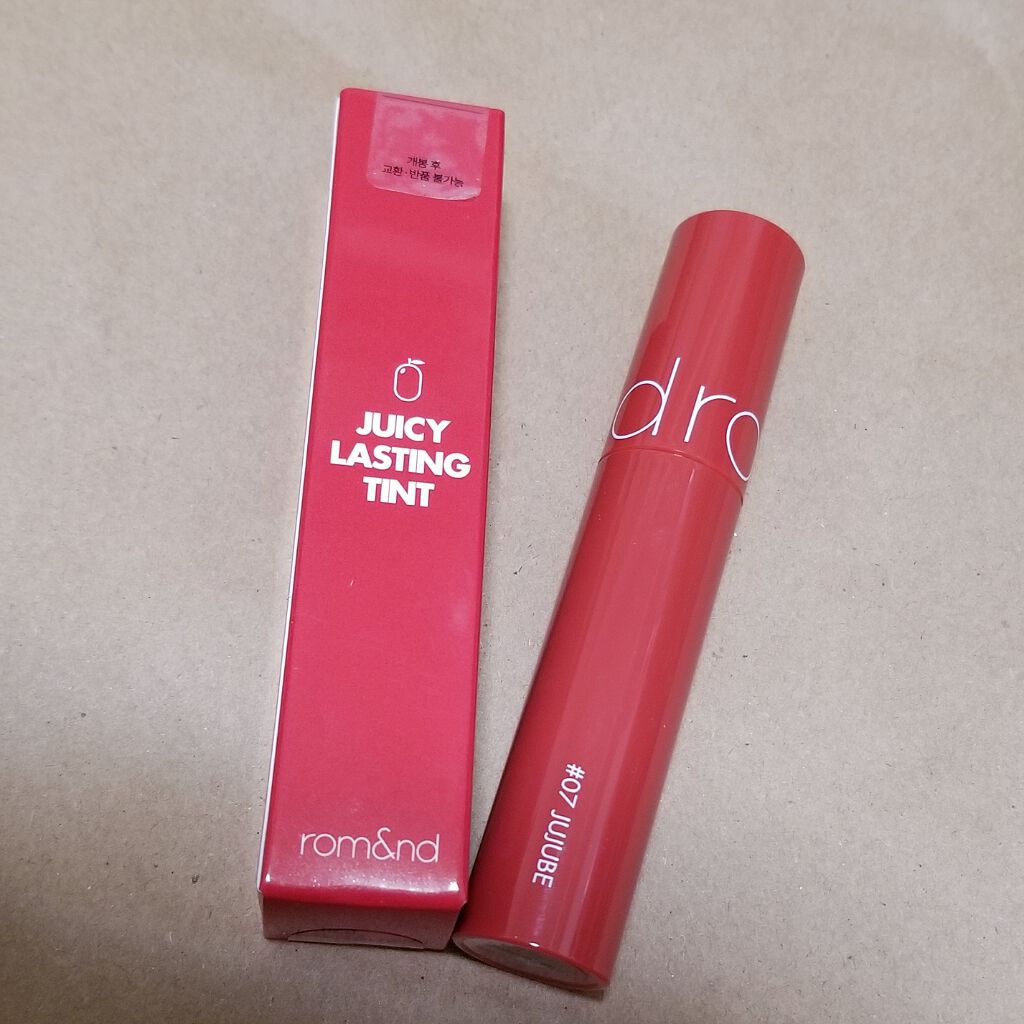 ジューシーラスティングティント/rom&nd/リップティントを使ったクチコミ(1枚目)