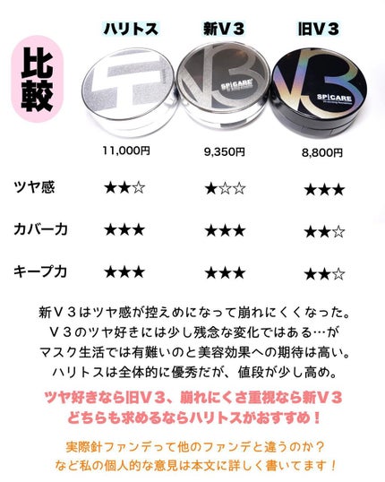 V3 エキサイティングファンデーション/SPICARE/クッションファンデーションを使ったクチコミ(7枚目)