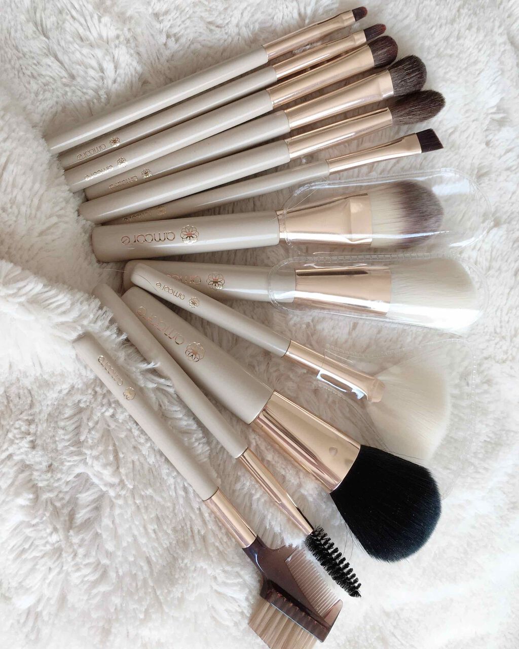 化粧ブラシセット/amoore/メイクブラシを使ったクチコミ（3枚目）