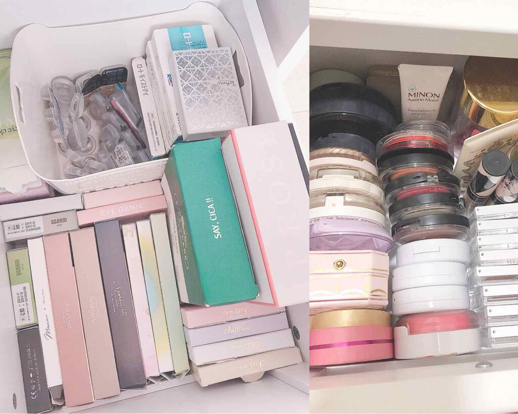 3段式クリアーケース/DAISO/その他化粧小物を使ったクチコミ(4枚目)