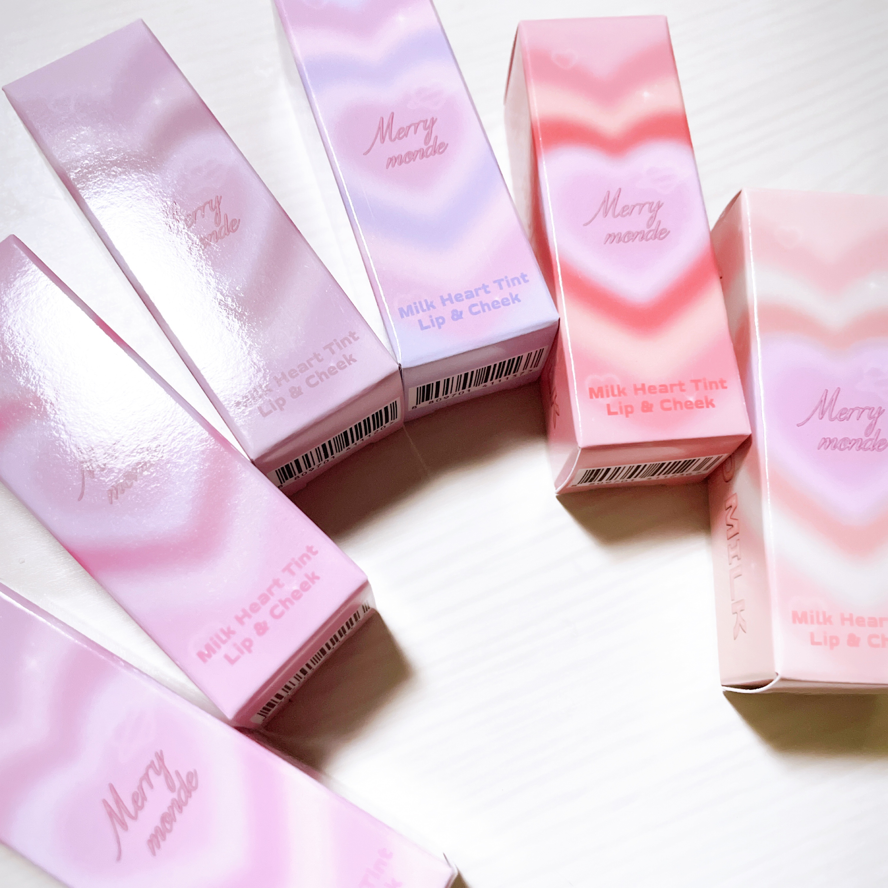 ミルクハートティントリップアンドチーク/Merrymonde/リップティントを使ったクチコミ（2枚目）