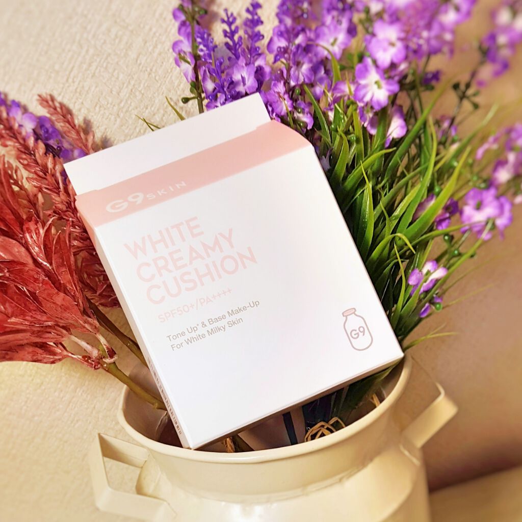 WHITE CREAMY CUSHION(ウユファンデ)/G9SKIN/化粧下地を使ったクチコミ(4枚目)