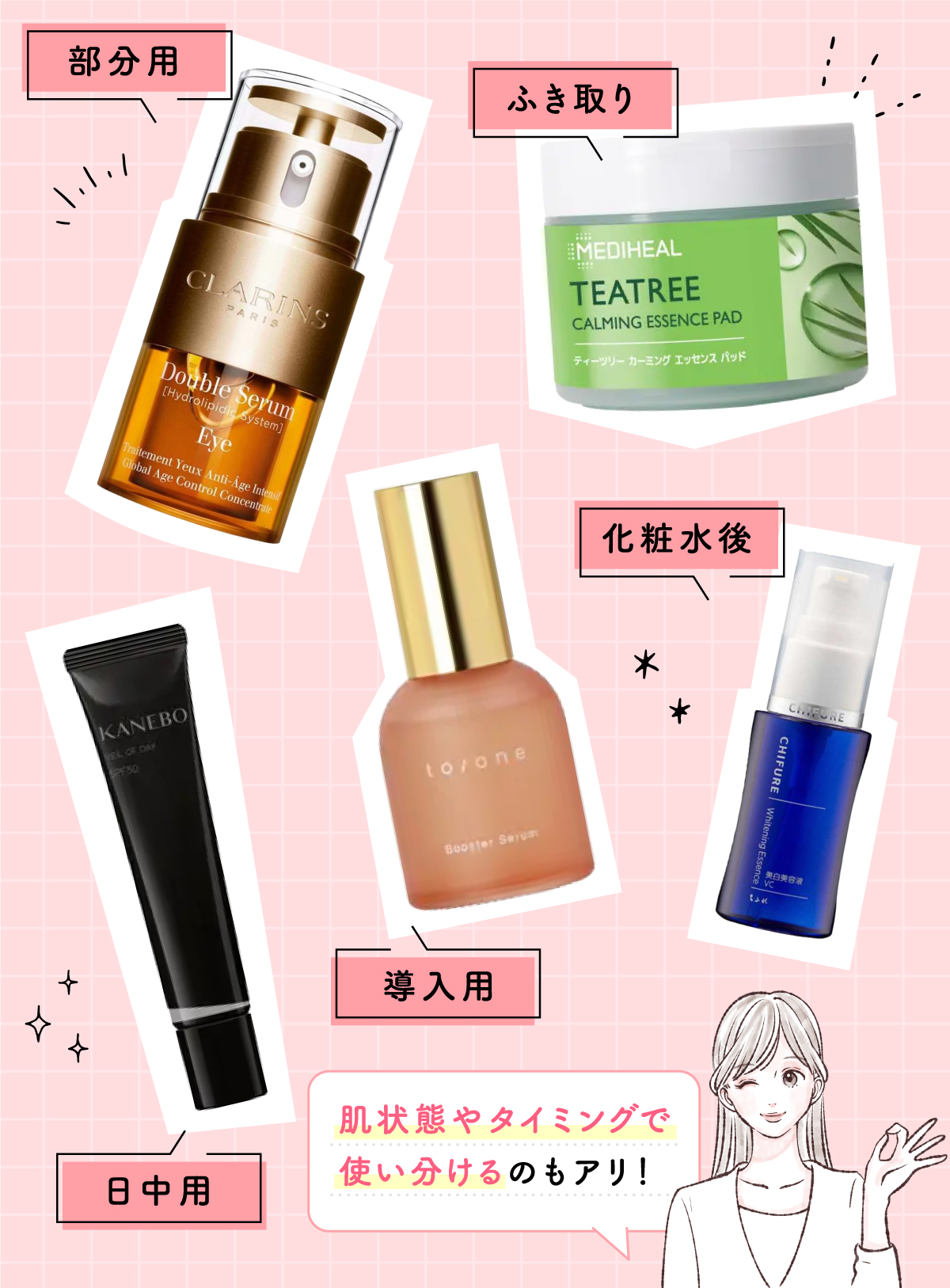 美容液は肌状態やタイミングで使い分けるのもアリ！